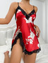 Sexy Leopard One-Piece Nightdress Summer Thin Breathable Strap Dress Home Pajamas Women