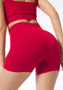 Butt Lift High Waist Seamless Yoga Pants Women's Peach Hip Tight Fitting Sweatpants Quick Dry Ribbed Gym Shorts