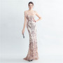 feather high-end Strapless evening dress