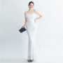 feather high-end Strapless evening dress