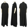 Women's Long Dress Summer Solid Color V-Neck Half Sleeve Loose Swing Dress