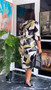 Plus Size Women African Camouflage Print Dress