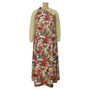 Plus Size Women's Summer Floral print Sleeveless Slash Shoulder Maxi Dress