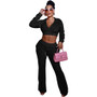 Women'S Velvet Fashion Casual Sports Women'S Two Piece Pants Set