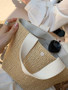 Ladies Beach Holidays Summer Rustic Tote Straw Bag