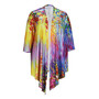 Plus Size Women Printed Long Sleeve Irregular Shirt Jacket