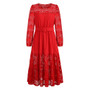 Plus Size Women Lace See-Through Maxi Dress