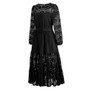 Plus Size Women Lace See-Through Maxi Dress