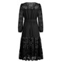 Plus Size Women Lace See-Through Maxi Dress