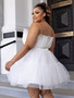 Plus Size Women's Sweet Strapless Princess Summer White Dress