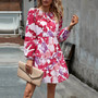 Women Printed Round Neck Dress