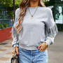 Women's Fall Winter Casual Simple Round Neck Long Sleeve T-Shirt Top