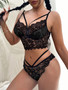 Sexy Lingerie Lace Velvet Patchwork Two-Piece Set Sexy Temptation Pajamas Set