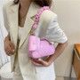 Women's Fashion Foreign Chic Pleated Bag Candy Color Rhombic Single Shoulder Underarm Bag