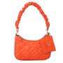 Women's Fashion Foreign Chic Pleated Bag Candy Color Rhombic Single Shoulder Underarm Bag