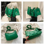 Women's Fashion Foreign Chic Pleated Bag Candy Color Rhombic Single Shoulder Underarm Bag