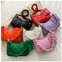 Women's Fashion Foreign Chic Pleated Bag Candy Color Rhombic Single Shoulder Underarm Bag