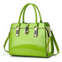 Autumn and Winter Fashion Bright Leather Handbag Large Capacity Crocodile Pattern Shoulder Messenger Bag