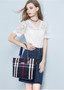 Women's bag fashion plaid canvas six-piece handbag set hand shoulder bag women's bag