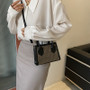 Women simple bright diamond inlaid bag Trendy portable shoulder crossbody bag