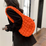 Cloud bag pleated puff bag women's one-shoulder down bag Casual large-capacity dumpling bag