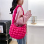 Cloud bag pleated puff bag women's one-shoulder down bag Casual large-capacity dumpling bag