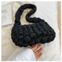 Cloud bag pleated puff bag women's one-shoulder down bag Casual large-capacity dumpling bag