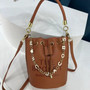 Trendy Women's Bag Chain Bucket Bag Stylish Simple Portable Messenger Bag