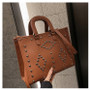 Fashion Rivet Shoulder Bag Women'S Leather Spring Simple Messenger Bag Tote Bag