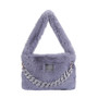 Women plush chain plush tote bag