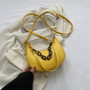 Retro Crescent Bag Simple Trendy Messenger Small Bag Chain Fashion One Shoulder Underarm Small Square Bag