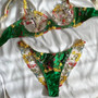 Underwear summer beautiful pastoral Floral color matching belt steel ring bra briefs sexy sexy suit women