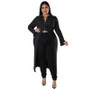 Women's Solid Sexy Button Turndown Collar Long Sleeve Cardigan Trench Coat