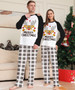 Plaid Fawn Print Christmas Parent-Child Suit Fashion Deer Head Family Pajamas Two Piece Set