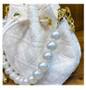 Women Lingge Bag Fashion Pearl Bucket Bag Shoulder Messenger Bag