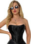 Top Sleeveless Camisole Herringbone Support Zipper Satin Tank Wrap Breastbone Women Corset