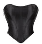 Top Sleeveless Camisole Herringbone Support Zipper Satin Tank Wrap Breastbone Women Corset