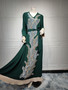 Muslim Robe Beaded Embroidery Fashion Abaya Arab Ladies Home Casual Dress