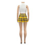 Ladies Plaid Printed Sexy Mini Pleated Skirt