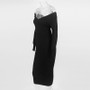 Women Autumn/Winter Solid V-Neck Long Sleeve Maxi Sweater Dress