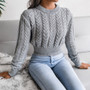 Women Autumn and Winter Twist Long Sleeve Sweater