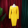 Plus Size Women Beaded Cape Knot Solid Dress