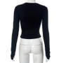 WomenLong Sleeve Zipper Button Top and Pants Casual Two-Piece Set