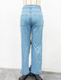 Women Casual Ripped Denim Wide Leg Pants