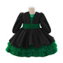 Kids Dresses Girls Long Sleeve Princess Tutu Skirt Cascading Ruffles Dress Birthday Dress