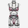 Women Summer Halter Neck Mesh Sexy Lingerie Set