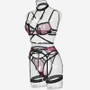 Women Summer Halter Neck Mesh Sexy Lingerie Set