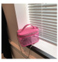 Women summer transparent jelly bag portable shoulder Messenger cosmetic bag wash bag