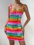 Summer Party Multicolor Sexy Sequin Club Dress