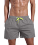 Summer Men'S Shorts Beach Pants Solid Color Cotton Solid Beach Pants